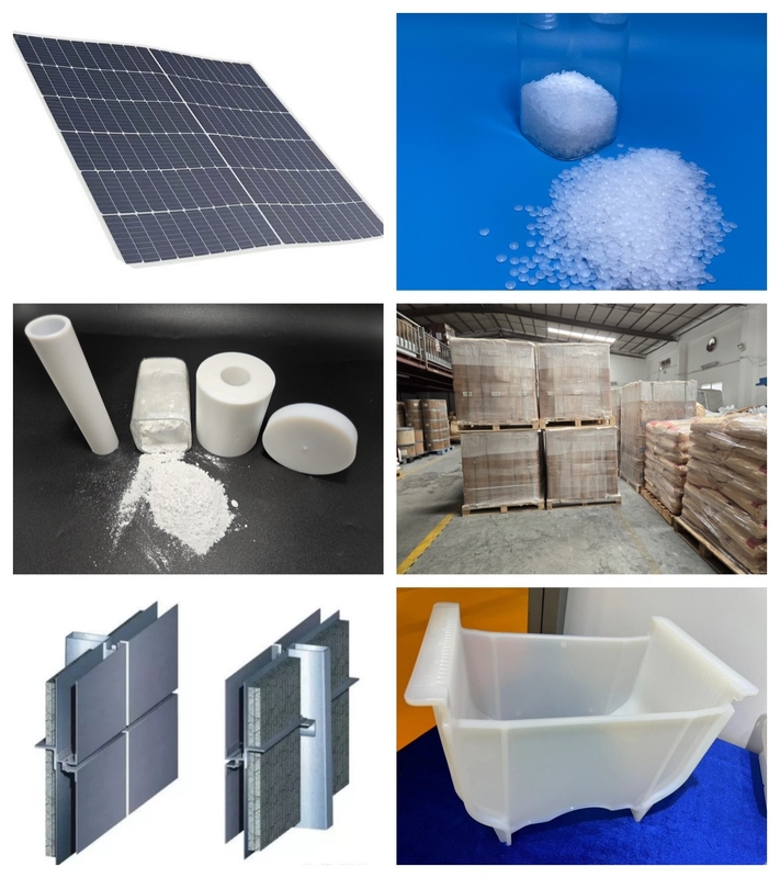 لون أبيض C2H2F2 مسحوق PVDF غير قابل للذوبان في الماء مقاوم لدرجة حرارة الماء